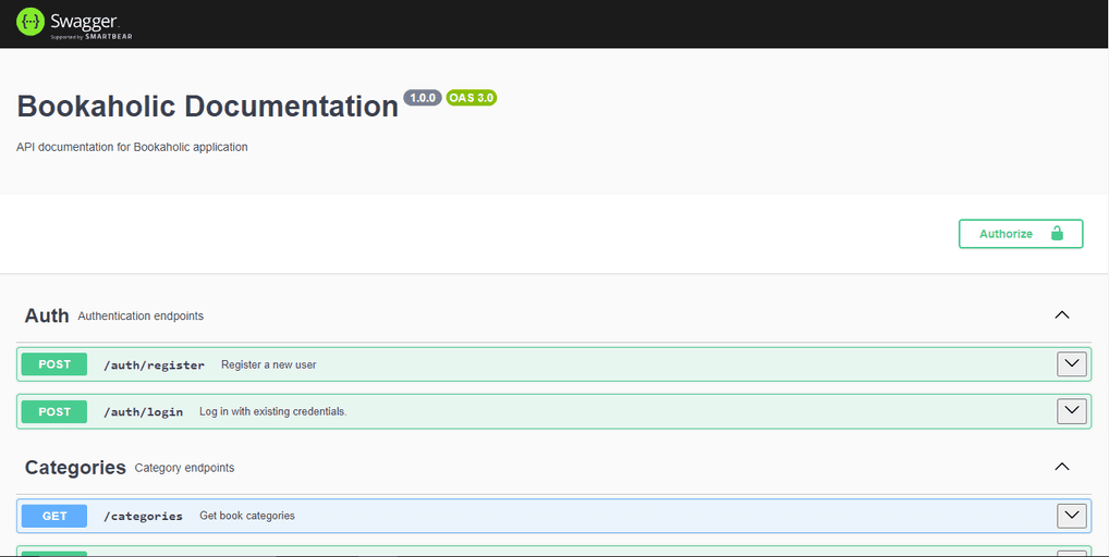 Bookaholic API